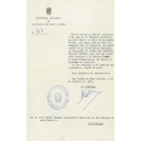 Documento de nombramiento como Jefe de Estudios de la Escuela Normal de Las Palmas