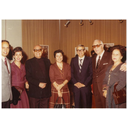 De izquierda a derecha Antonio Cabrera y su esposa, Jesús Arencibia, María del Prado Escobar (mujer de José Martel), José Martel, Pedro Cullen y su esposa