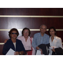 Momentos de la celebración del 150 Aniversario cos.de la Escuela, de derecha a izquierda Ofelia Santiago, José Martel, Emigdia Repetto y Olga Marcos