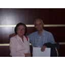 José Martel con su amiga y compañera de Facultad, Emigdia Repetto