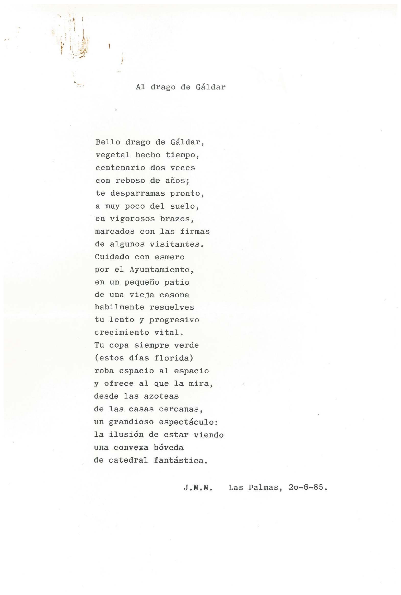 Poema al drago de Gáldar