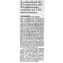 Recorte de prensa con motivo de la celebración del 150 Aniversario de  la Escuela Normal Elemental de Maestros de Las Palmas