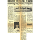 Recorte de prensa acerca de la inauguración del curso 1968/69 en la Escuela Normal de Maestros, que fue de gran actividad en Didáctica de la Matemática, siendo José Martel Jefe de Estudios