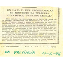 Nota de prensa del periódico La Provincia